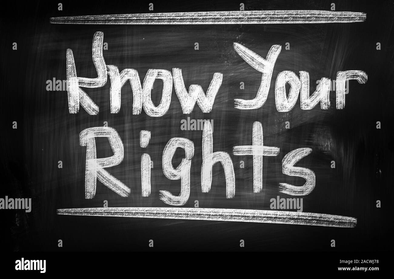 Concept Droits KnowYour Banque D'Images
