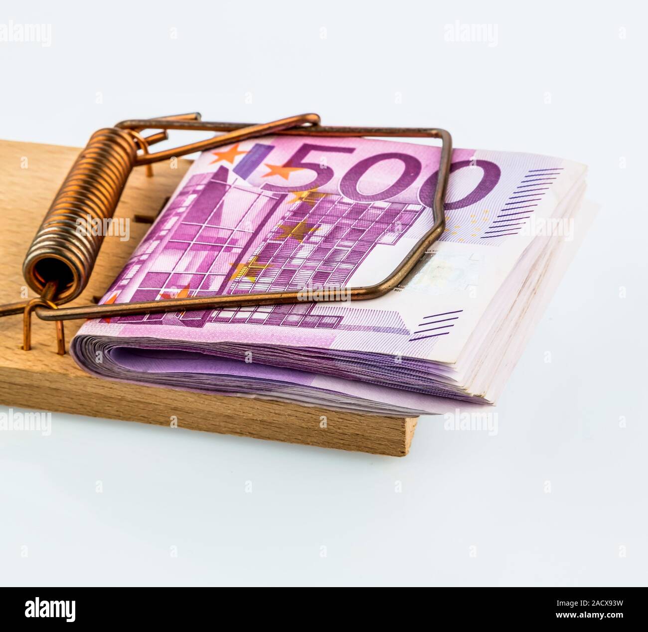 Mousetrap billets en euros Banque D'Images