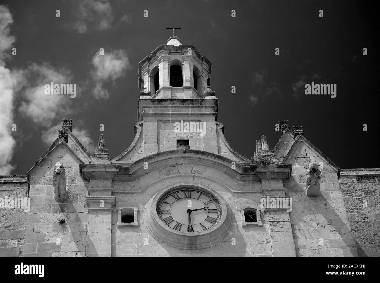 Vue extérieure de la cathédrale de Santa Maria, ville de Ciutadella, à l'île de Menorca, Baléares, Espagne, Europe Banque D'Images