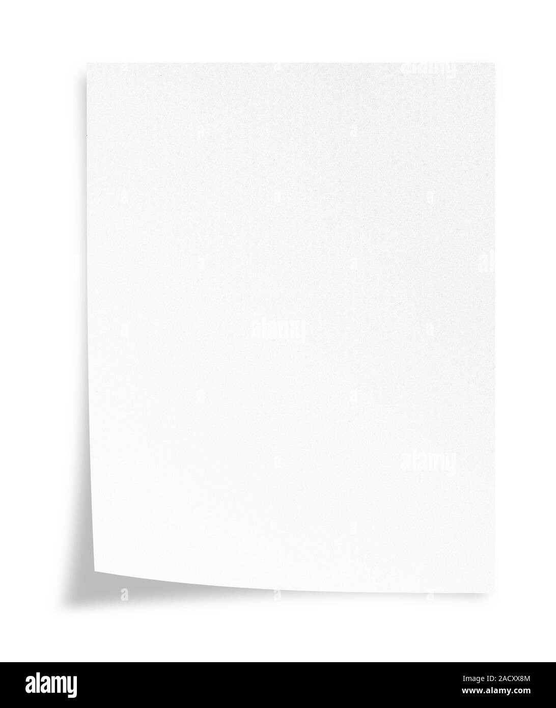Feuille de papier blanc - 3D illustration isolé sur fond blanc Banque D'Images