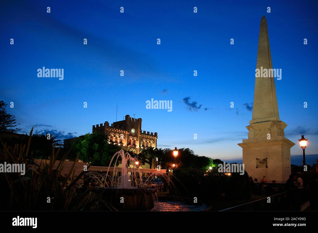 Le Adjutament building, place de la ville, la ville de Ciutadella, à l'île de Menorca, Baléares, Espagne, Europe Banque D'Images