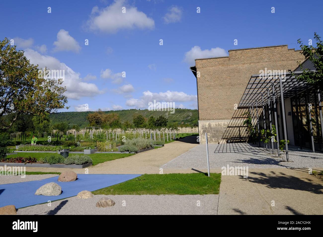 Kloster Schulpforte avec jardin du monastère de Schulpforte près de Naumburg sur la route romane, Burgenlandkreis, Saxe-Anhalt, G Banque D'Images