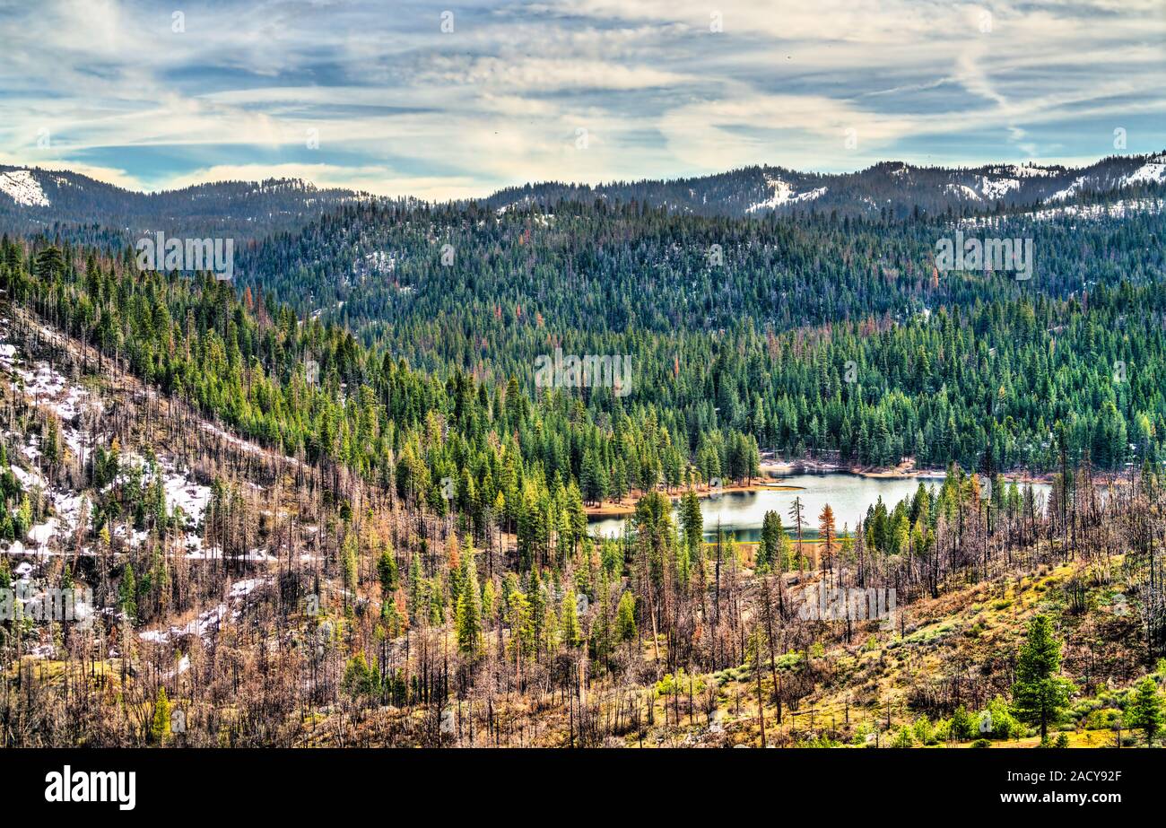 Vue sur Lac Hume dans Sequoia National Forest en Californie Banque D'Images