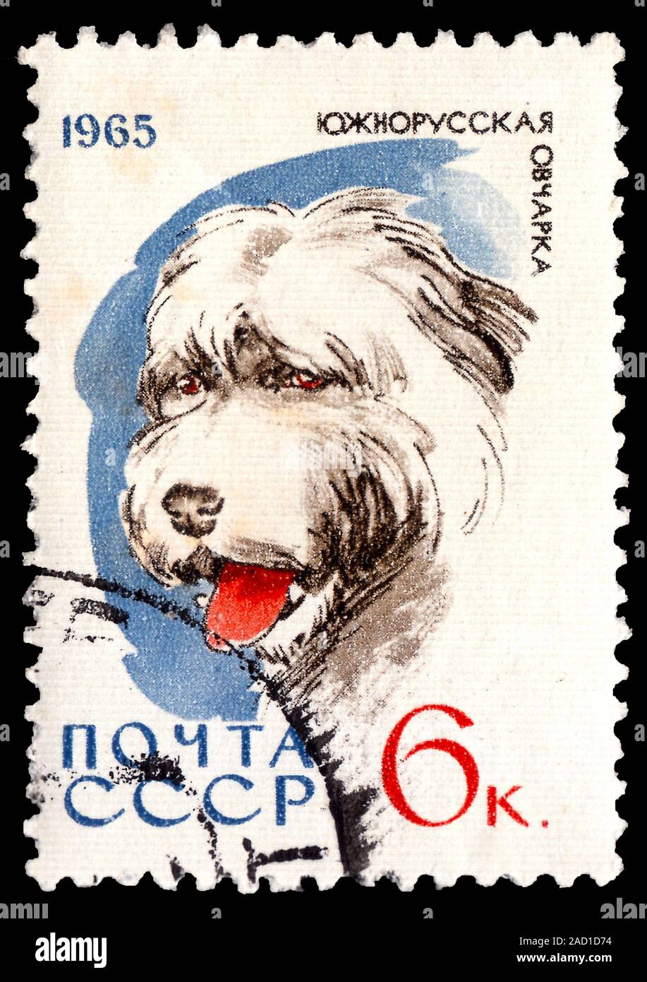 Union soviétique (ESSS) Russie - vers 1965. Timbre-poste imprimé en Union soviétique et dans le cadre d'une série illustrant les chiens en Union soviétique. Vers 1965 Banque D'Images