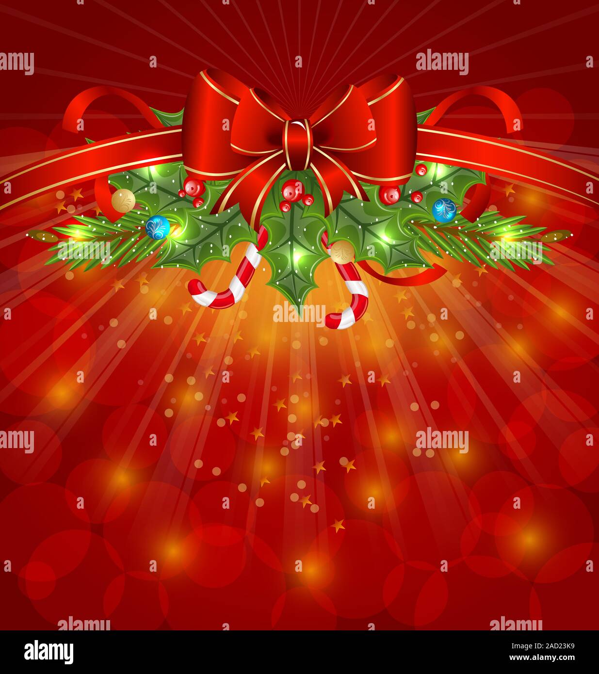 Emballage de noël ornement brillant, éléments de conception Banque D'Images