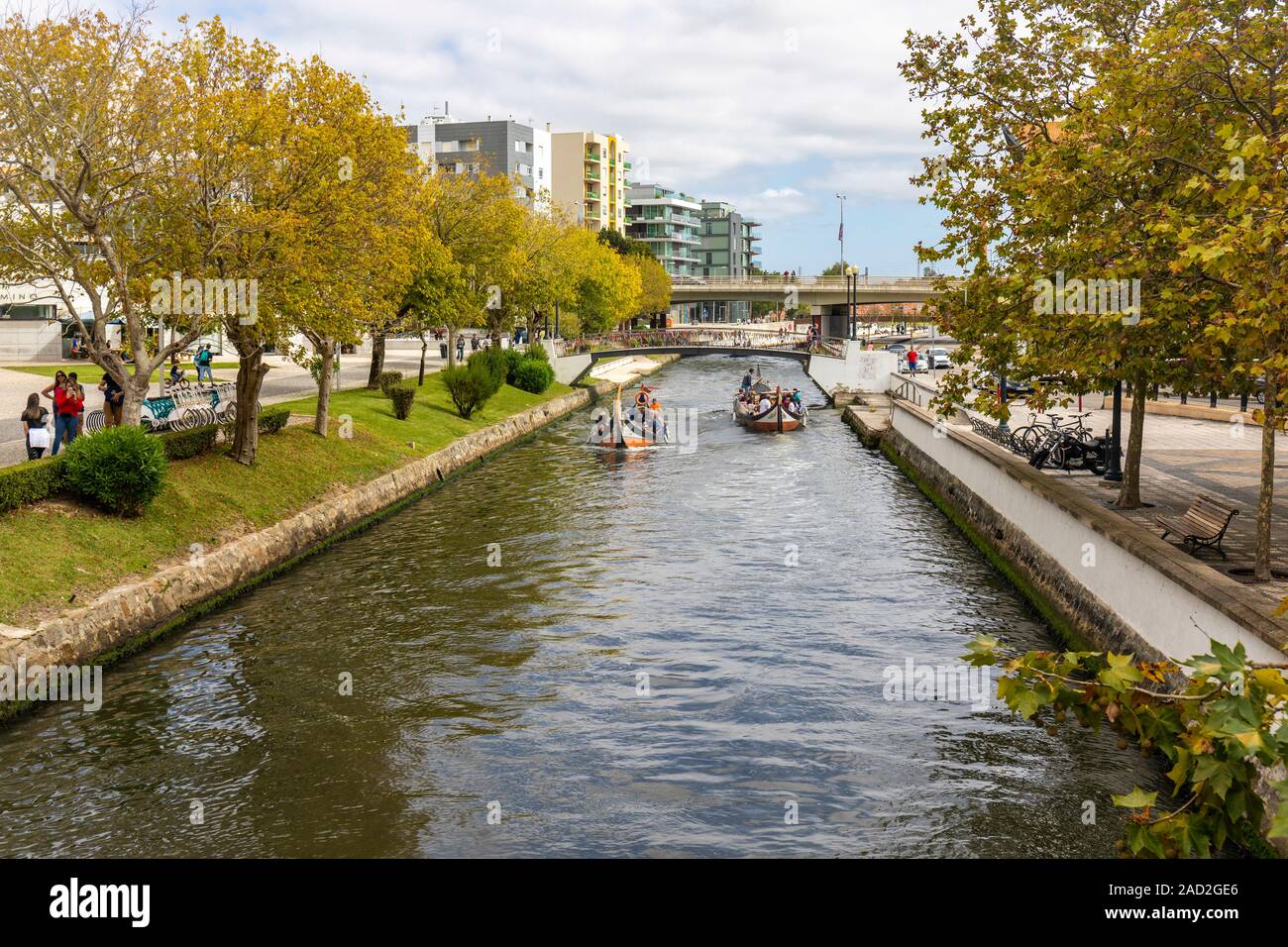 Aveiro, Portugal. La Venise du Portugal. Salué comme l'équivalent portugais à Venise, maritime Aveiro est perché sur les rives d'une lagune côtière Banque D'Images