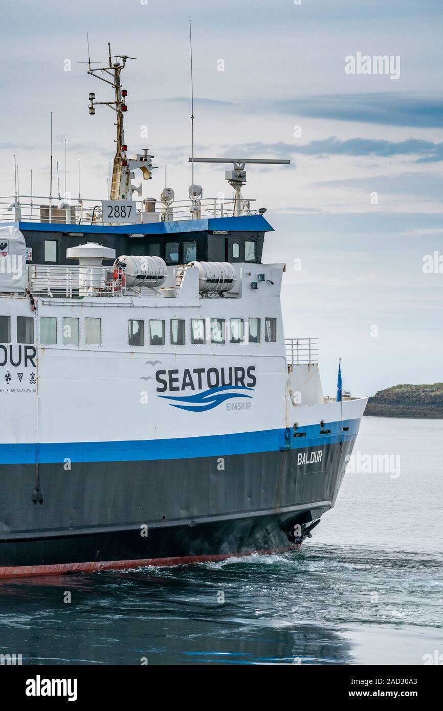 Baldur ferry boat, Breidafjordur, Westfjords, Islande Banque D'Images