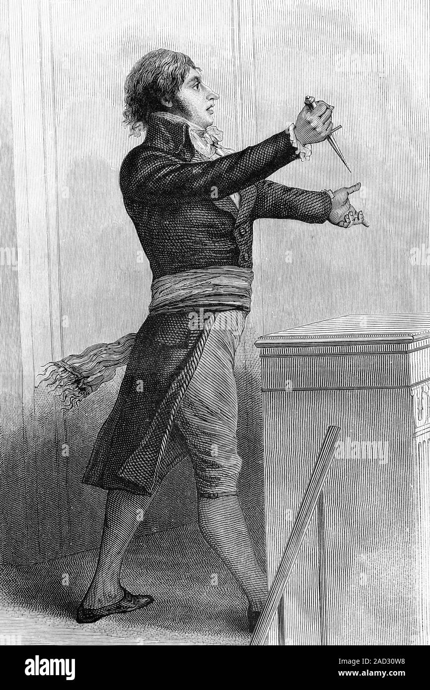 Jean-Lambert Tallien. Homme politique, député et révolutionnaire. 40e président de la Convention nationale. Révolution française. Né en 1767, mort 1820. Antiqu Banque D'Images