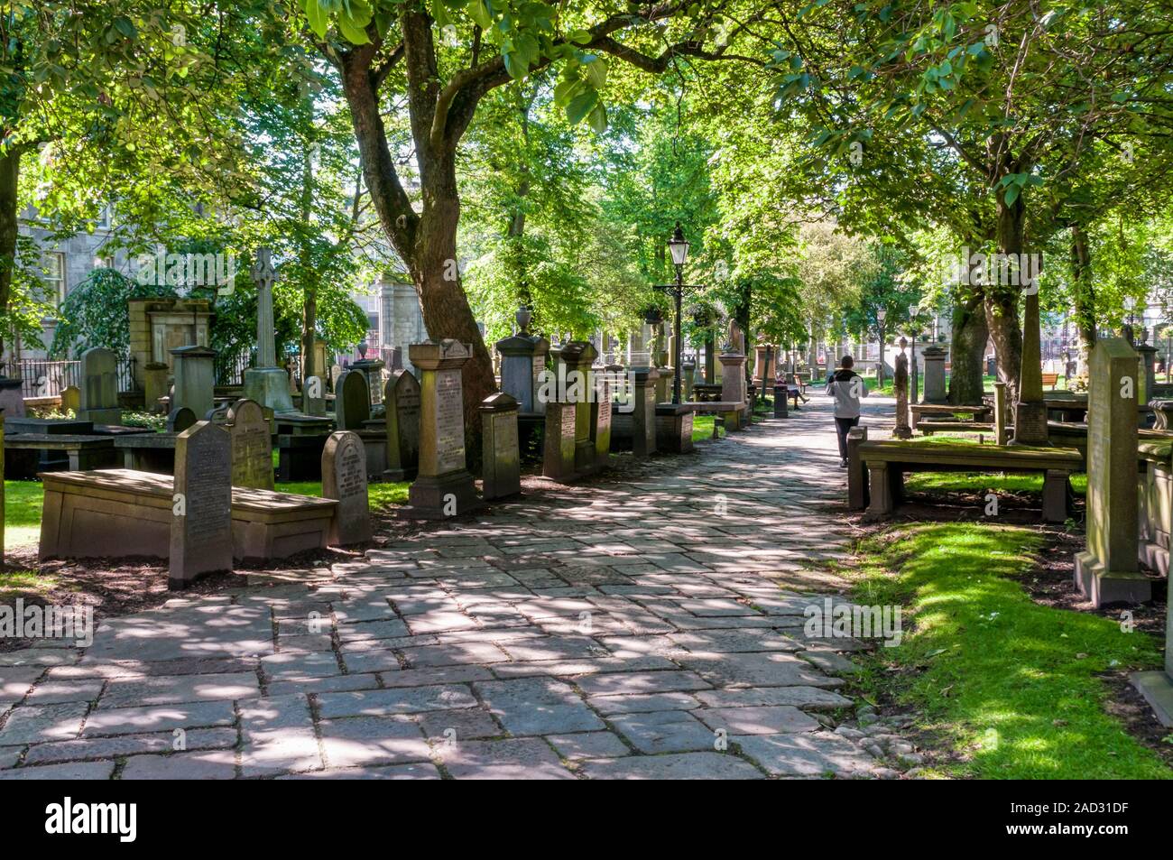 St Nicholas Kirkyard à Aberdeen sur une journée ensoleillée. Banque D'Images