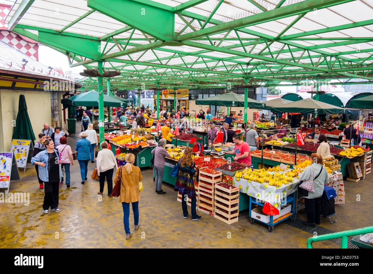 Zeleni Venac, marché, Belgrade, Serbie Banque D'Images