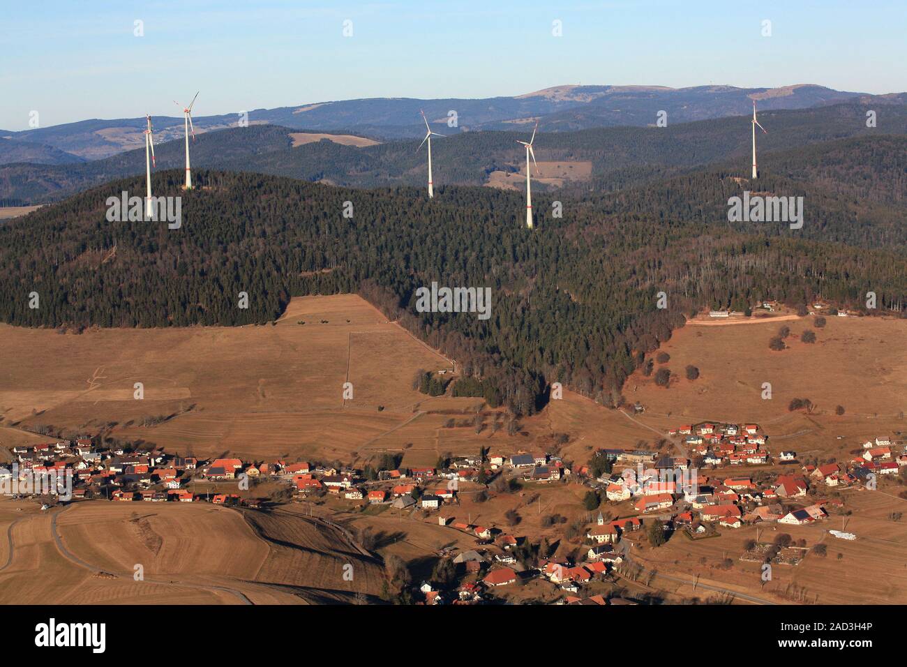 Rohrenkopf wind farm in Gersbach dans le sud de la Forêt-Noire Banque D'Images