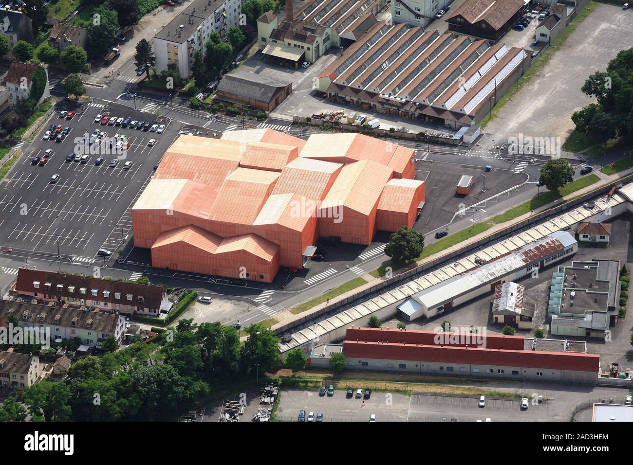 L'architecture à Saint-Louis, France. Festhalle moderne Banque D'Images