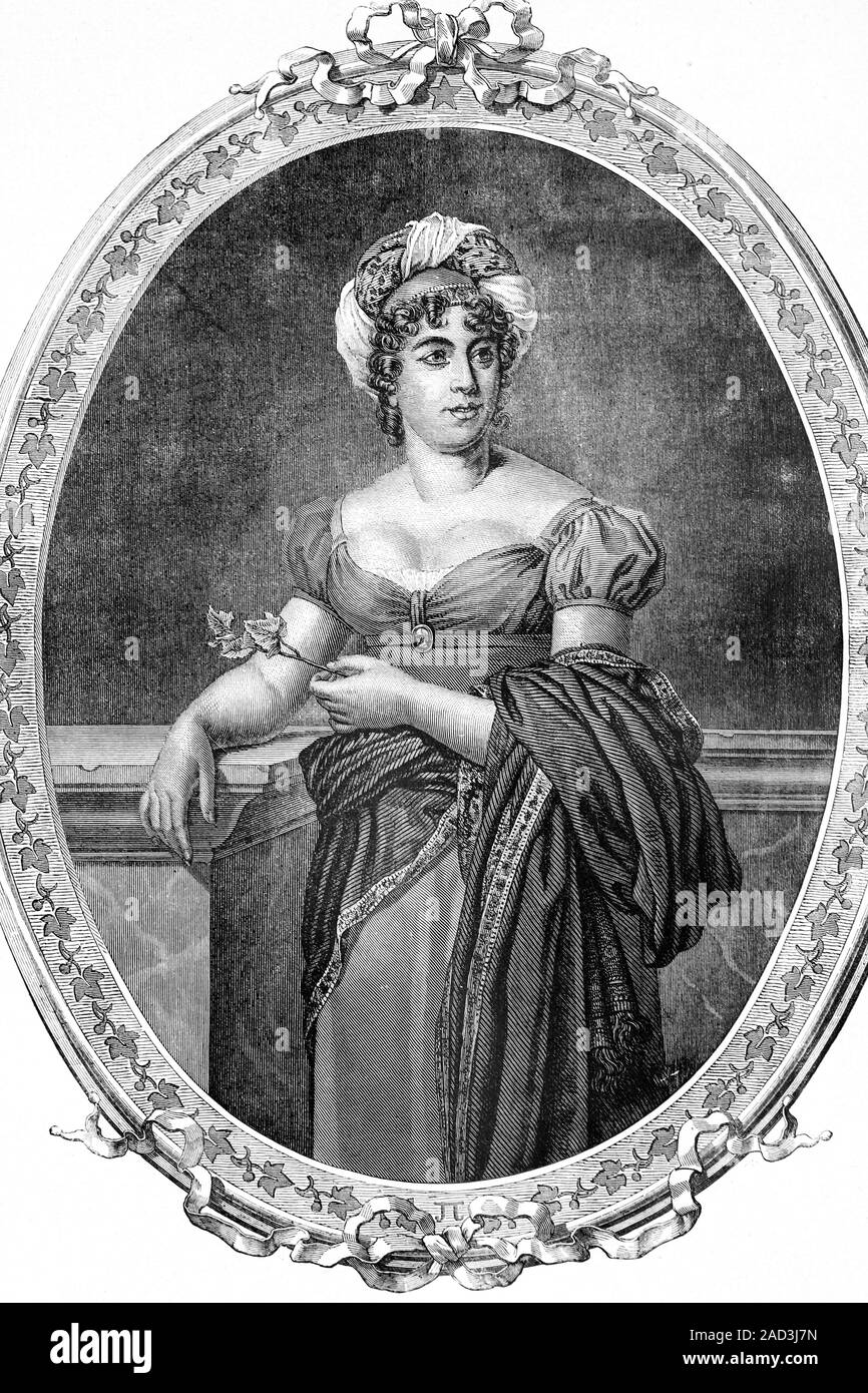 Anne-Louise Germaine Necker, Madame de Staël, écrivain, né en 1766, décédé en 1817. Illustration d'antiquités. 1890. Banque D'Images