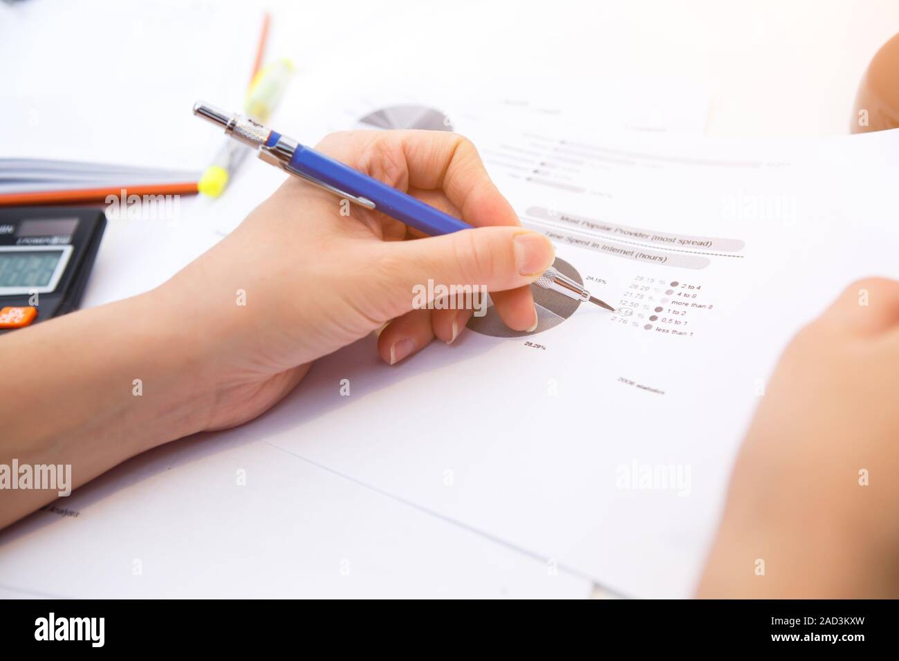 Formulaire comptable fonctionne avec schéma , Banque D'Images