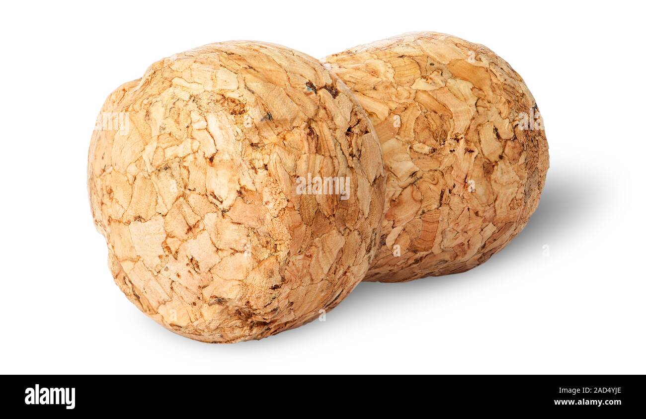 Gros plan du bouchon de champagne tourné horizontalement Banque D'Images