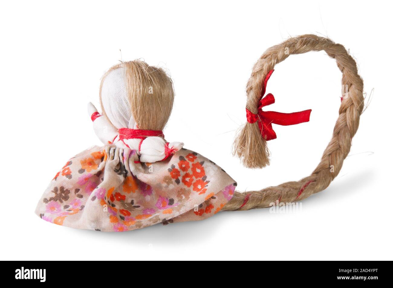 Poupée de chiffon traditionnel russe avec tress Banque D'Images