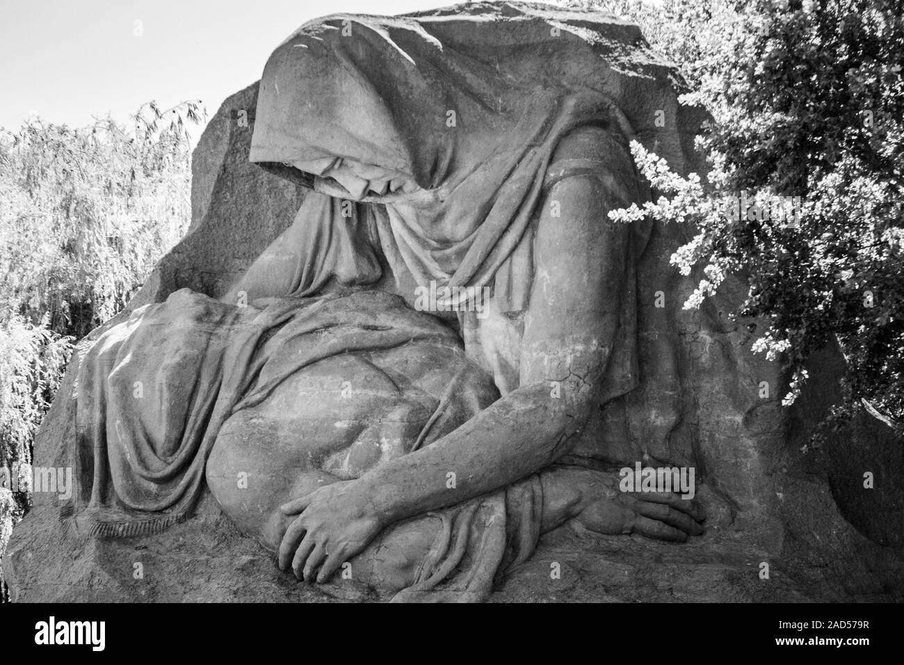 Volzhsky, Russia-May 30, 2019 : la sculpture de la statue de la mère sur un soldat tombé au champ d'un Kourgane Mamaïev dans la grande guerre patriotique la seconde guerre mondiale Banque D'Images