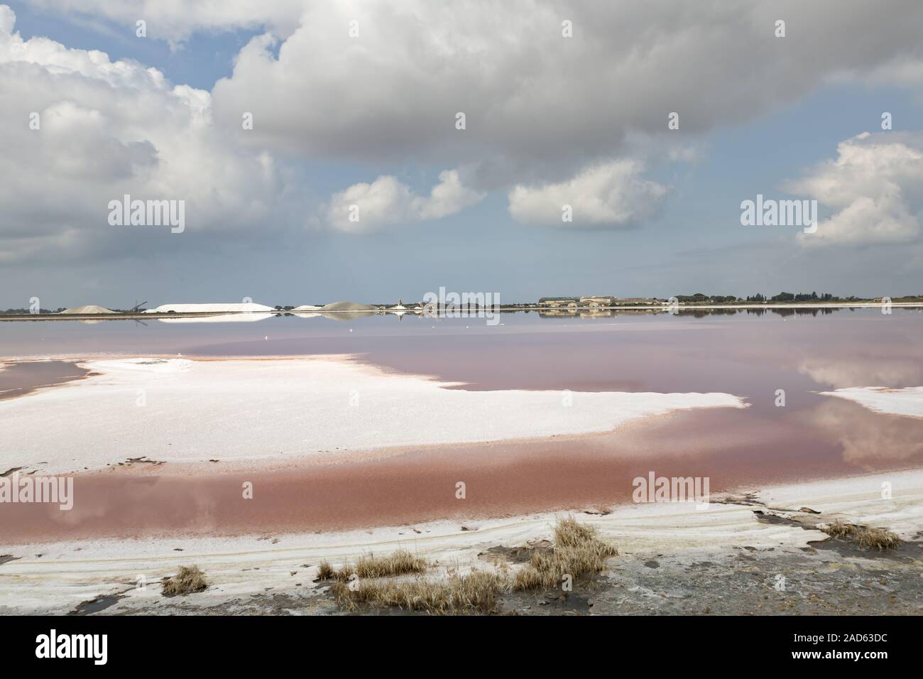 L'extraction de sel en Camargue, dans le sud de la France Banque D'Images