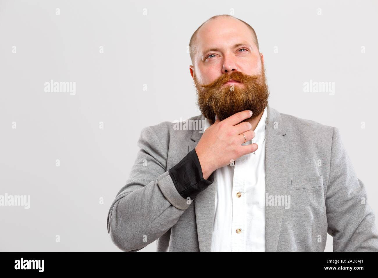 Homme chauve avec ginger beard Banque D'Images