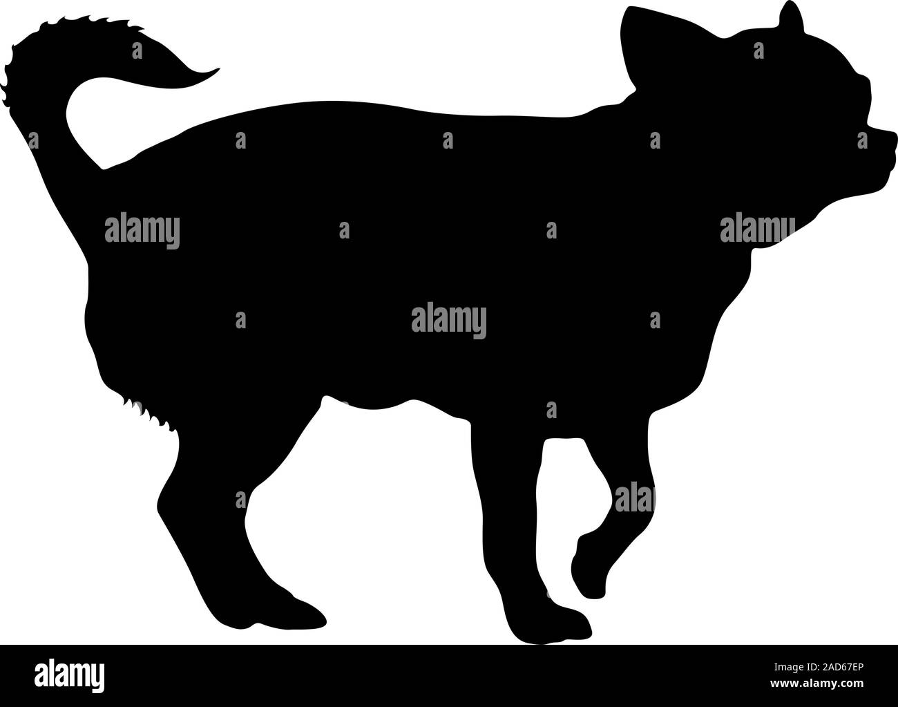 Chihuahua dog silhouette sur un fond blanc. Illustration de Vecteur Chihuahua dog silhouette sur un fond blanc. Illustration de Vecteur
