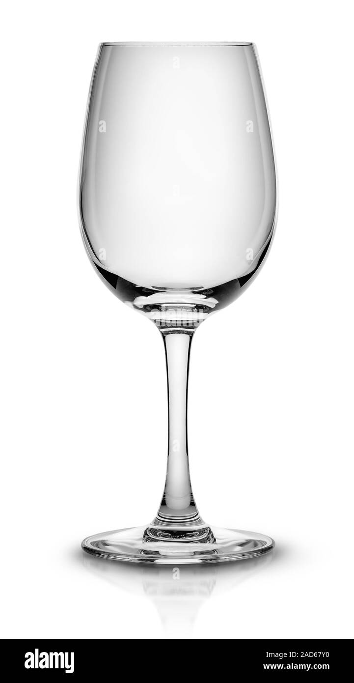 Verre de vin vide pour le vin blanc Banque D'Images