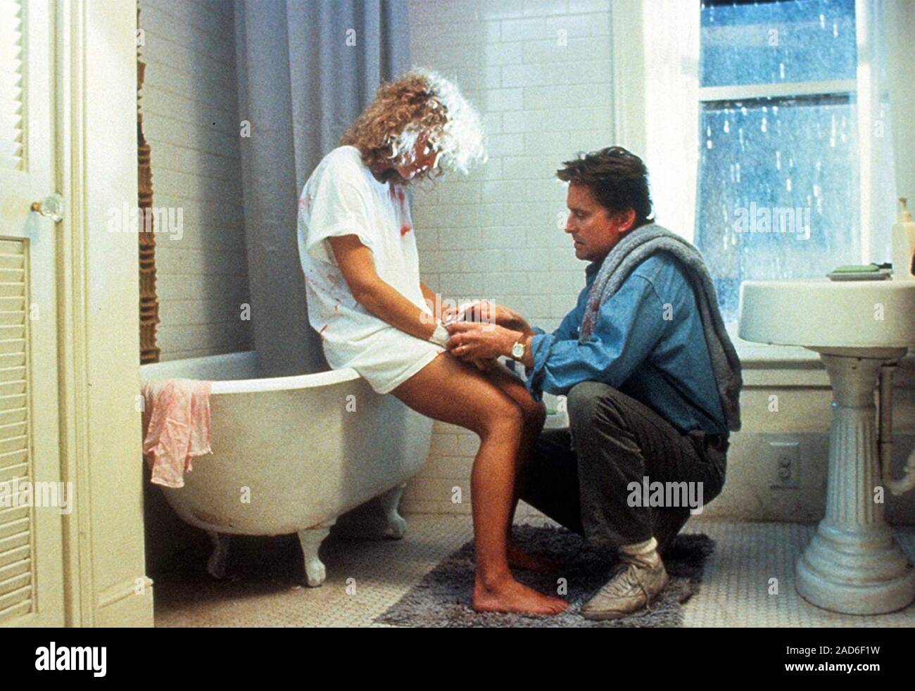 FATAL ATTRACTION 1987 Paramlount Photos film avec Glenn Close et Michael Douglas Banque D'Images