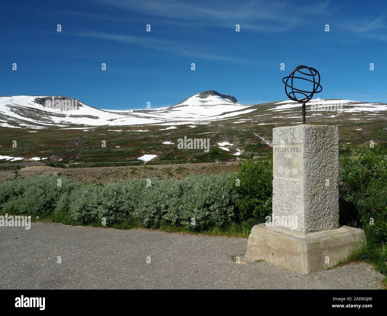 Cercle arctique à l'E 6 dans le nord de la Norvège Banque D'Images