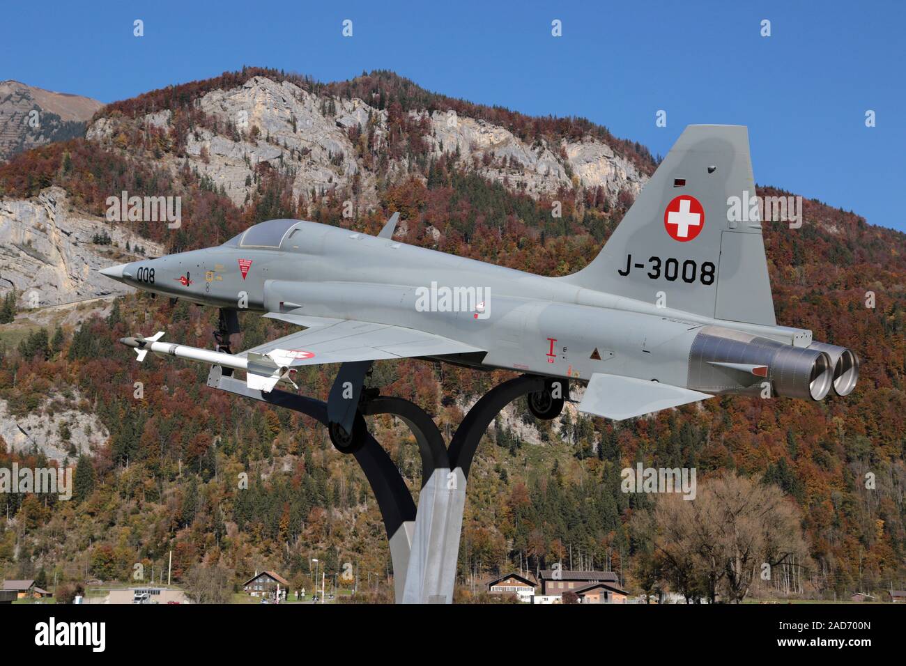 Northrop F-5 Tiger jet jet à Meiringen aérodrome militaire Banque D'Images