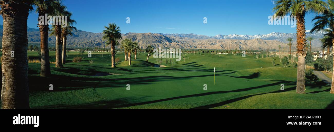 Golf vide à Desert Springs, California, USA Banque D'Images