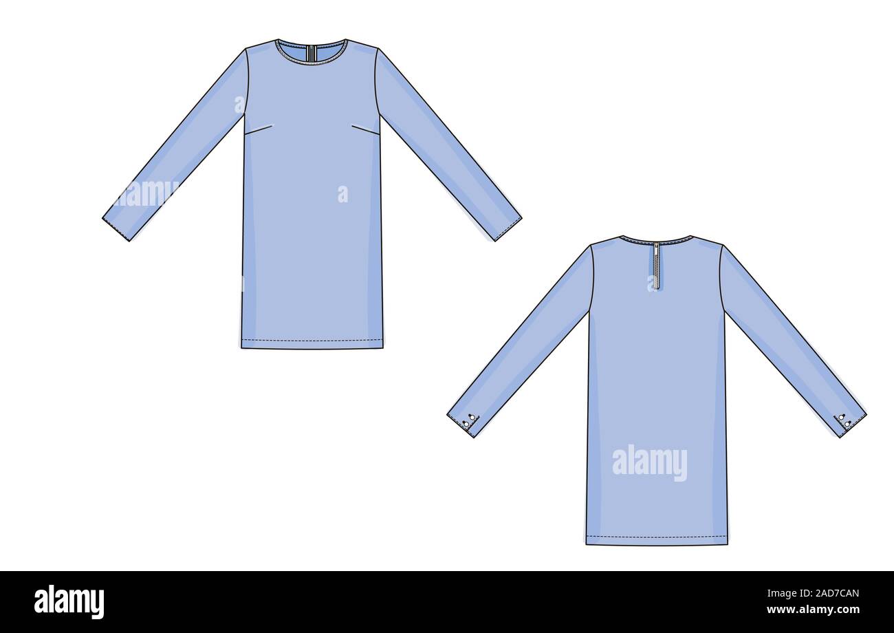 Couleur de la mode vestimentaire de croquis techniques en graphisme vectoriel Illustration de Vecteur