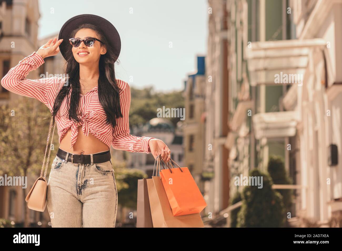 Se sentir satisfait de votre jour stock photo Banque D'Images