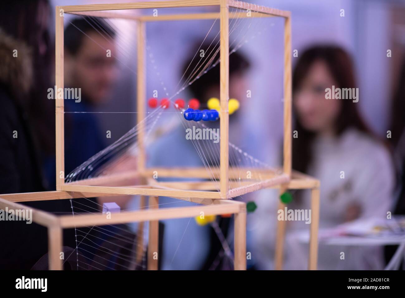 Modèles abstraits imprimé par l'imprimante 3d Banque D'Images