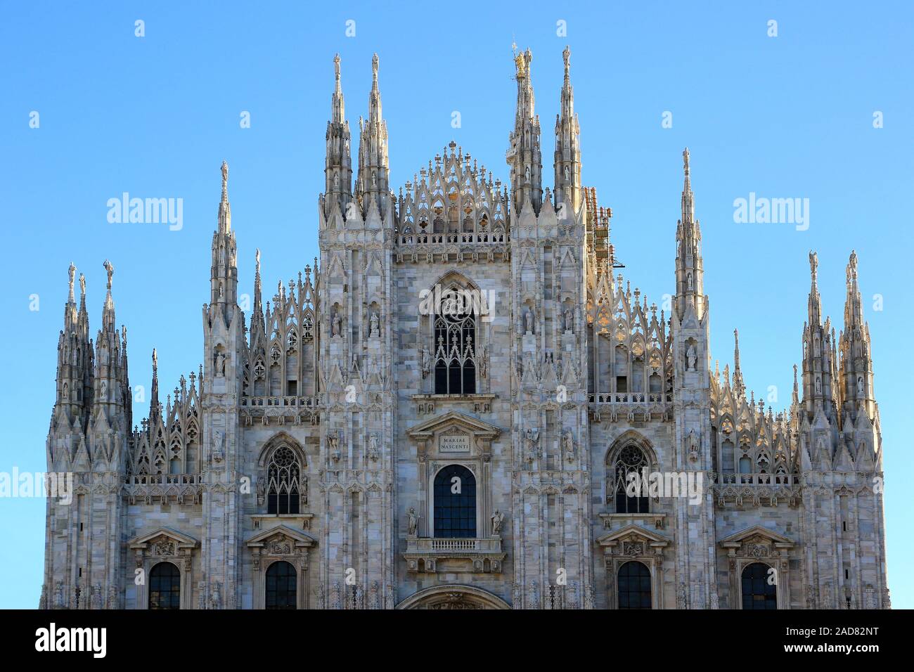 Milan, façade de la cathédrale de Milan Banque D'Images
