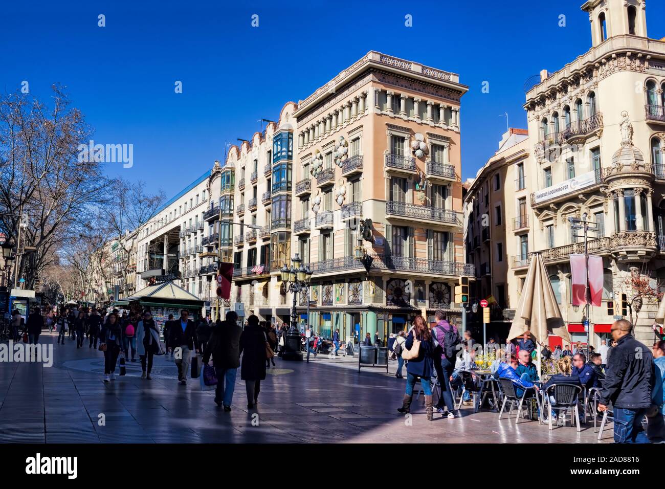 Barcelone, La Rambla Banque D'Images