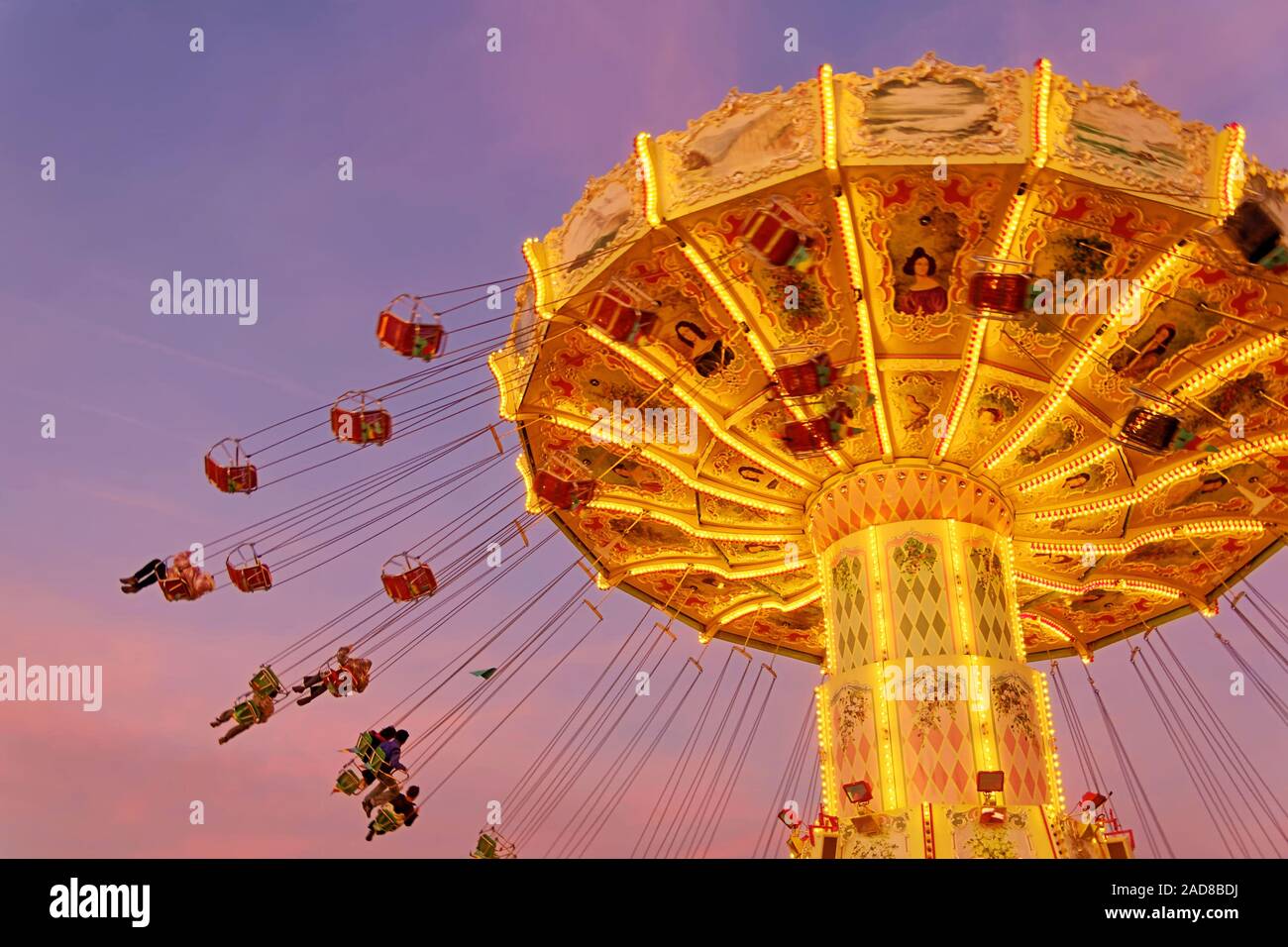 Swing sur une fête foraine Banque D'Images
