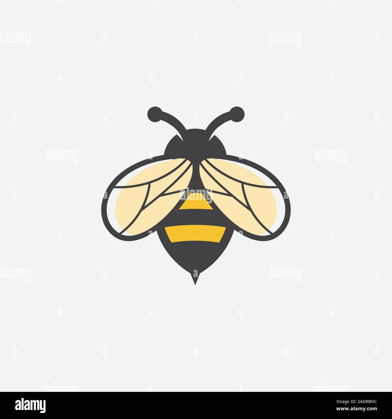 L'icône d'abeilles inspiraiton de conception de logo, symbole géométrique unique Logo Bee Design Vector Illustration, icône vecteur d'abeilles Illustration de Vecteur