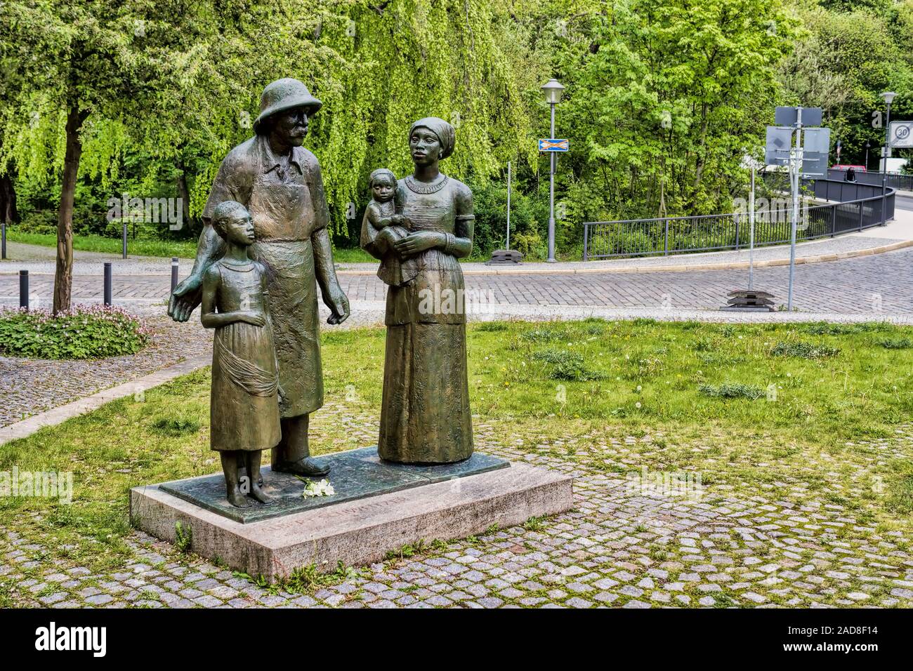 Albert Schweitzer Monument à Weimar, Allemagne Banque D'Images