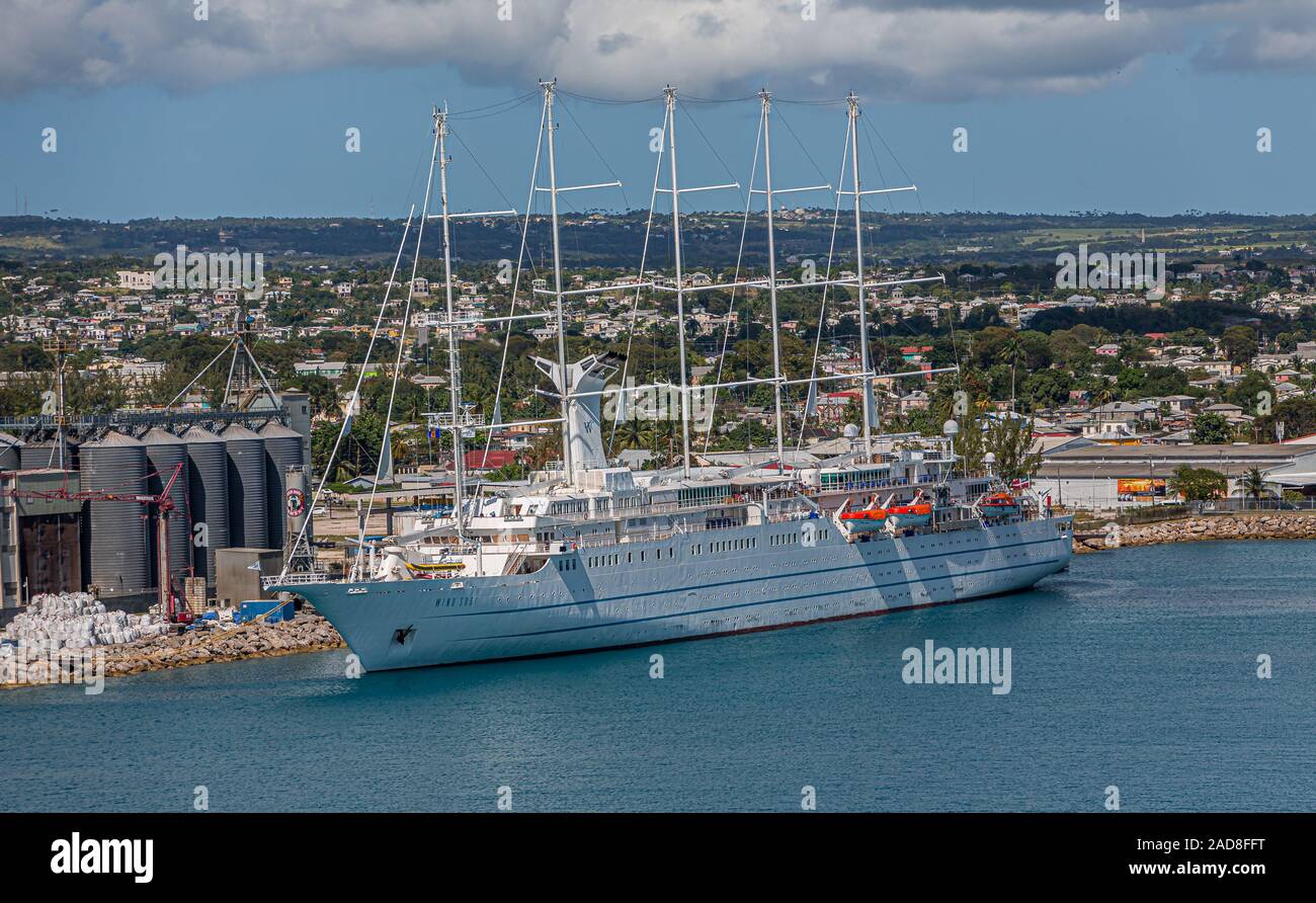 Wind Surf en Barbade Banque D'Images