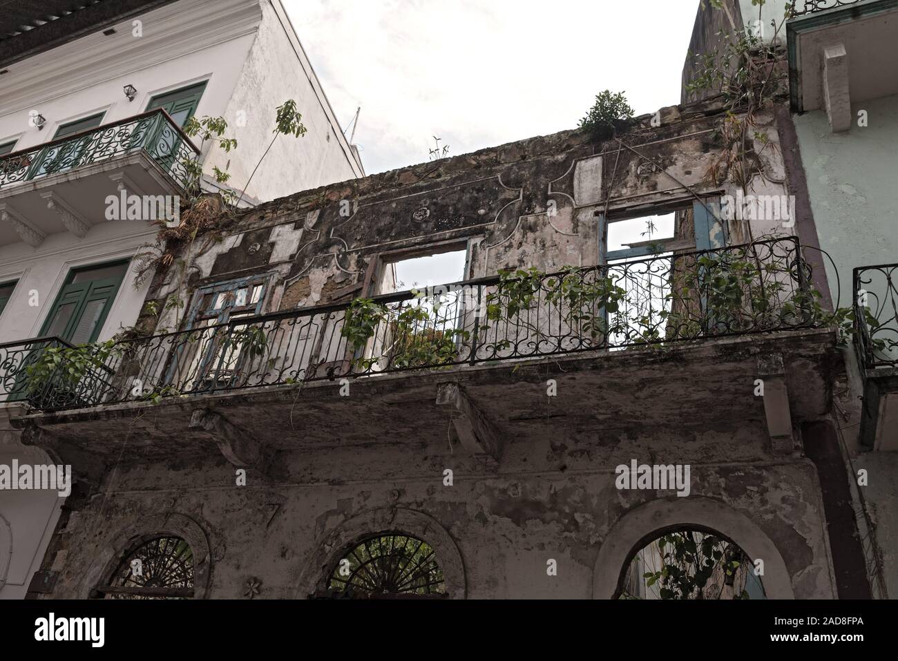 Chambre la ruine en casco viejo la ville historique de la ville de Panama Banque D'Images