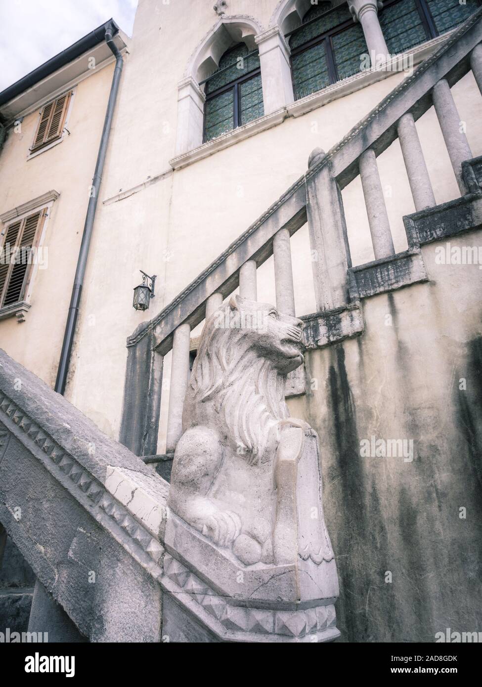 Lion de Venise à l'endroit principal de Koper Slovénie Banque D'Images