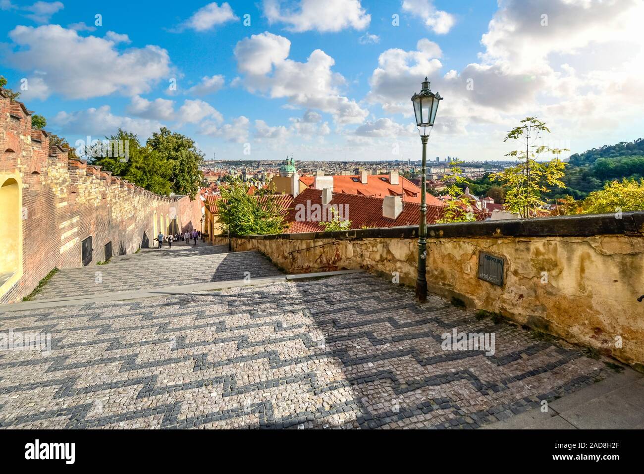 L'ancien château ou escalier Stare zamecke, directement à la porte du château de Prague à Prague, République Tchèque Banque D'Images