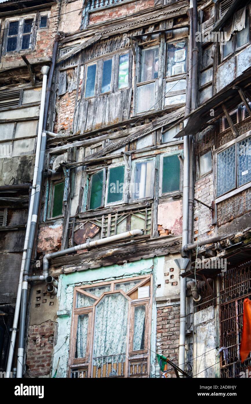 Maisons de la ville de Shimla du 18e siècle, l'Inde Banque D'Images