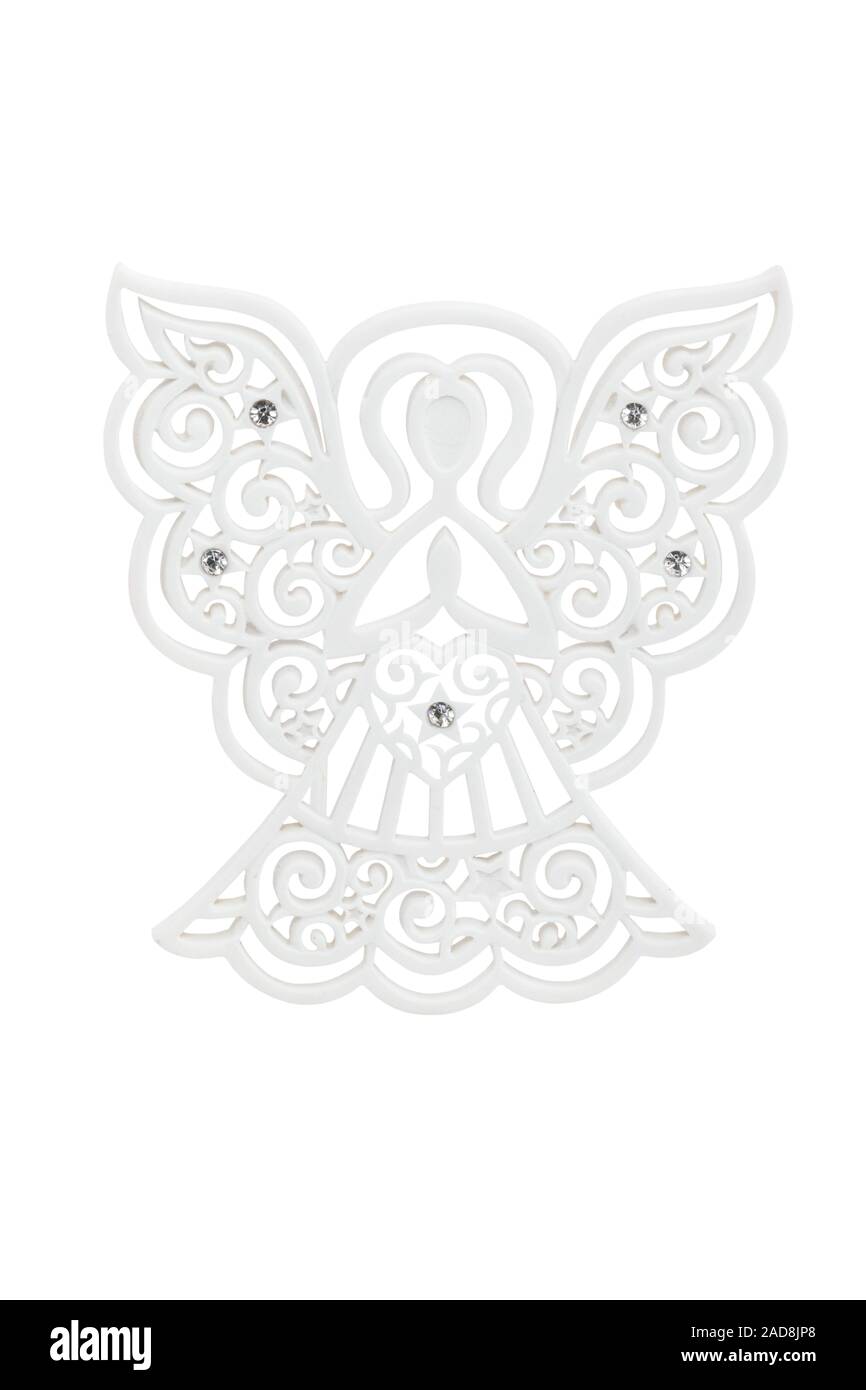 Angel ornament isolated on white Banque D'Images