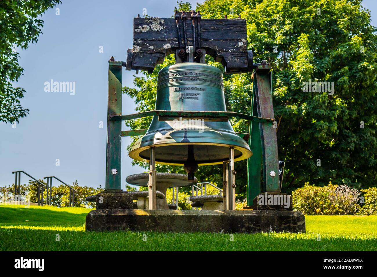 Bien préserver un Bell commémorative à Augusta, capitale de l'État du Maine Banque D'Images