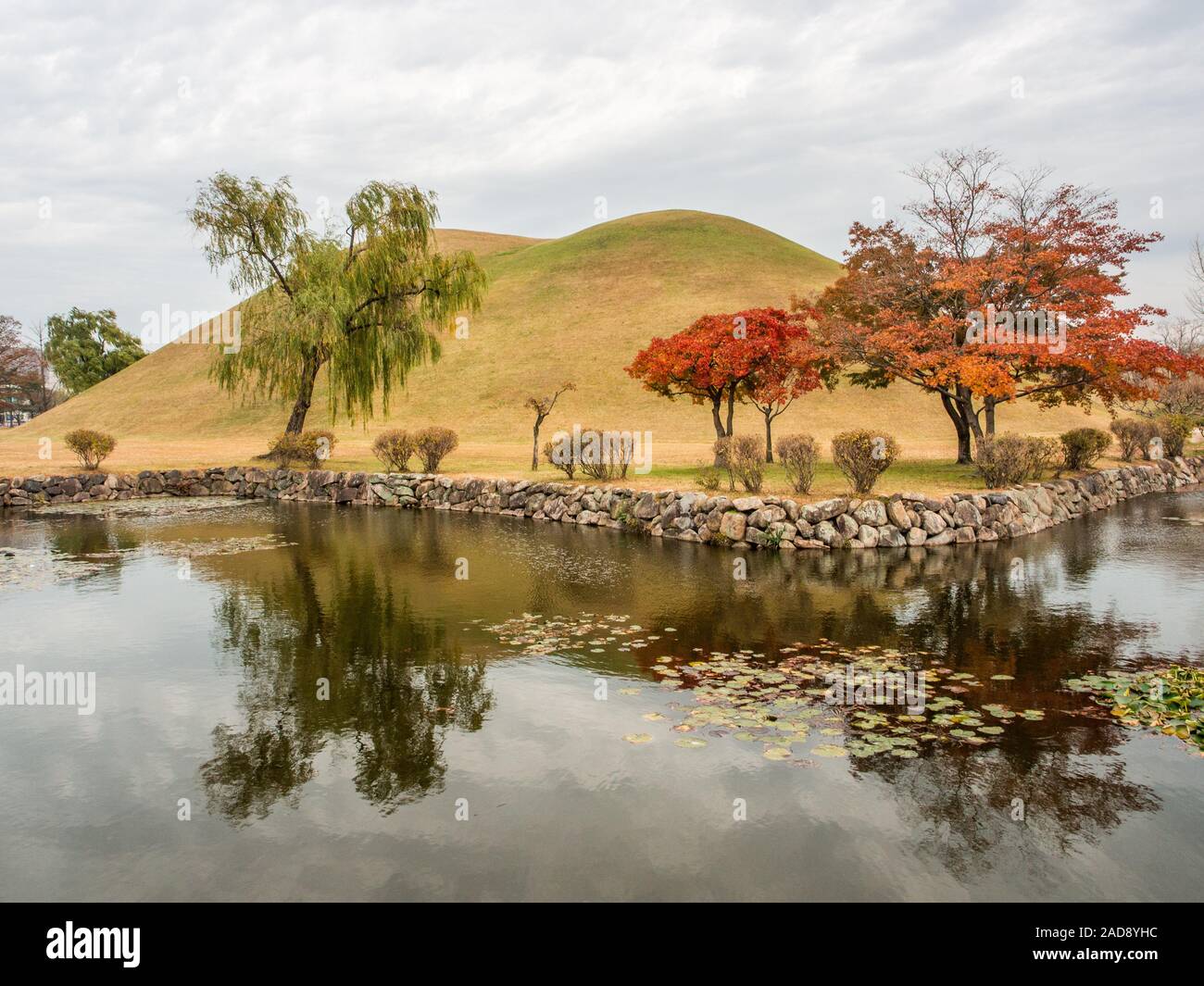 Royaume Silla Tumulus, Daereungwon, Gyejungju, Corée du Sud Banque D'Images