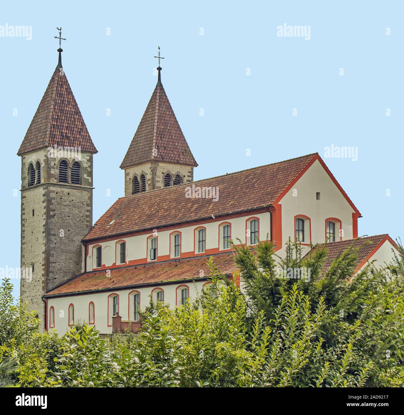 Saint Pierre et Paul, l'île de Reichenau, Niederzell au lac de Constance Banque D'Images
