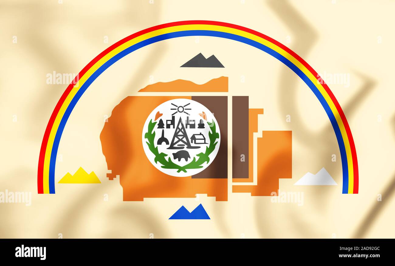 3D Drapeau de la Nation Navajo. 3D Illustration. Banque D'Images
