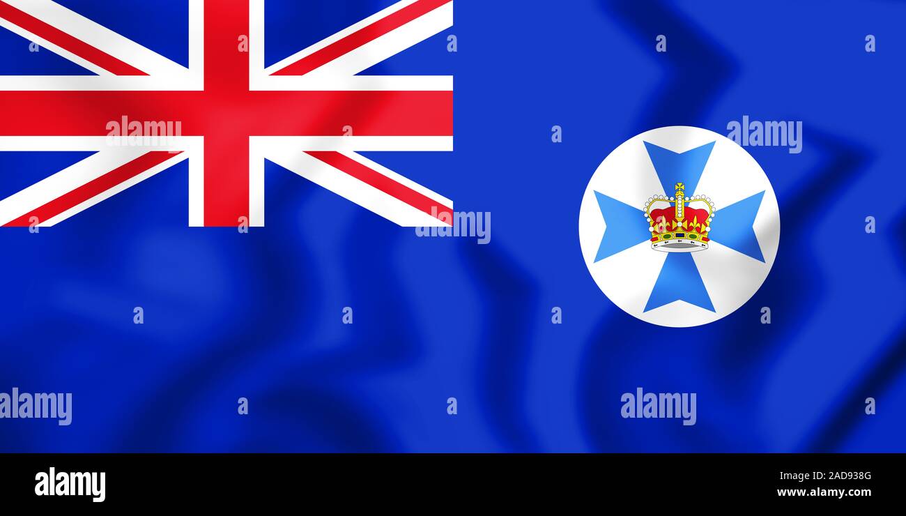 Pavillon 3D du Queensland, Australie. 3D Illustration. Banque D'Images