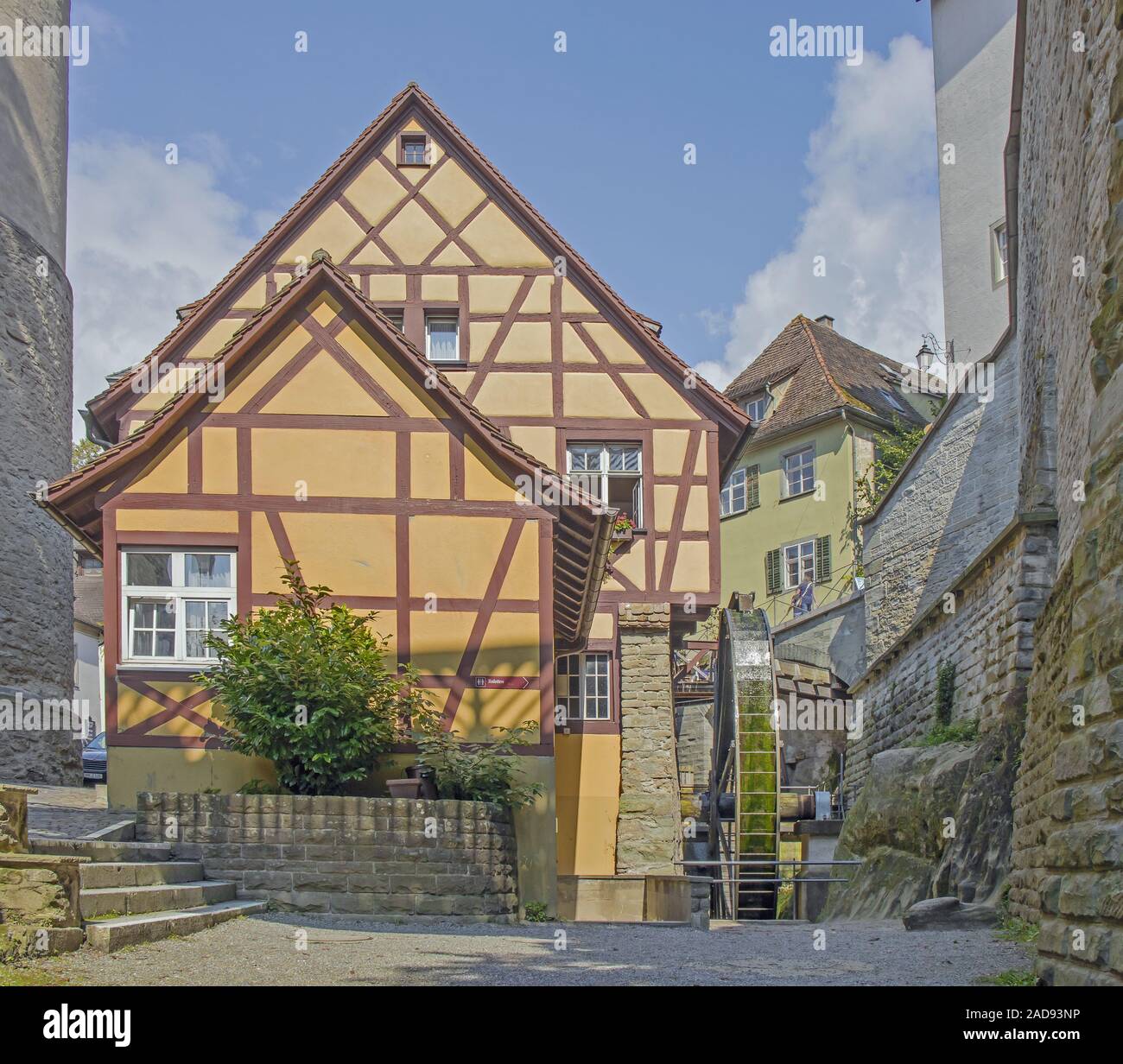 Château moulin, au lac de Constance Meersburg Banque D'Images