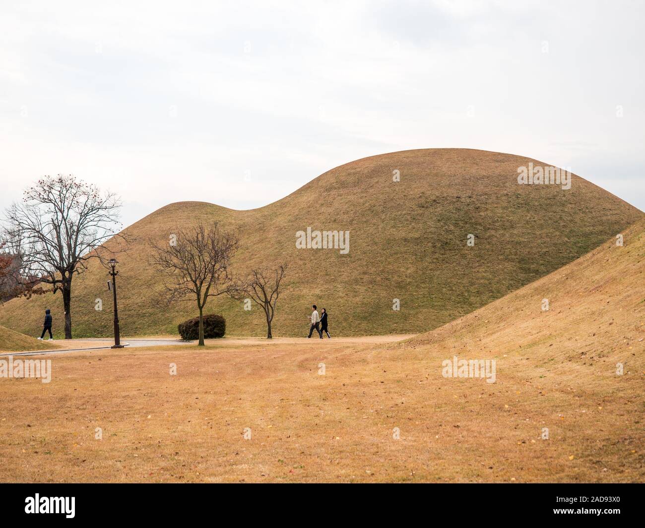Royaume Silla Tumulus, Daereungwon, Gyejungju, Corée du Sud Banque D'Images